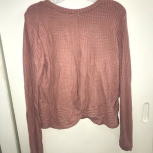 Top shop pink crop sweater